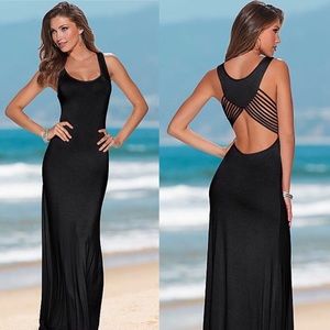 Venus Maxi Dress with cut out open back